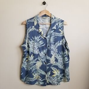 Sandwich Isle Sleeveless Top Made In Hawaii Size XL